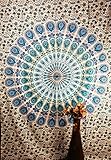 Wall Tapestries, White Indian Peacock Mandala Tapestry ,Indian Wall Hanging ,Hippie Indian Tapestry,bohemian Wall Hanging,queen Bedspread Throw Decor Art (Kitchen)