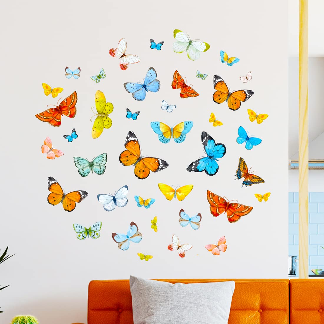 Butterflies Wall Stickers Room Decor Living Room Decals Decoration Vinyl Decals Peel and Stick Removable transfers