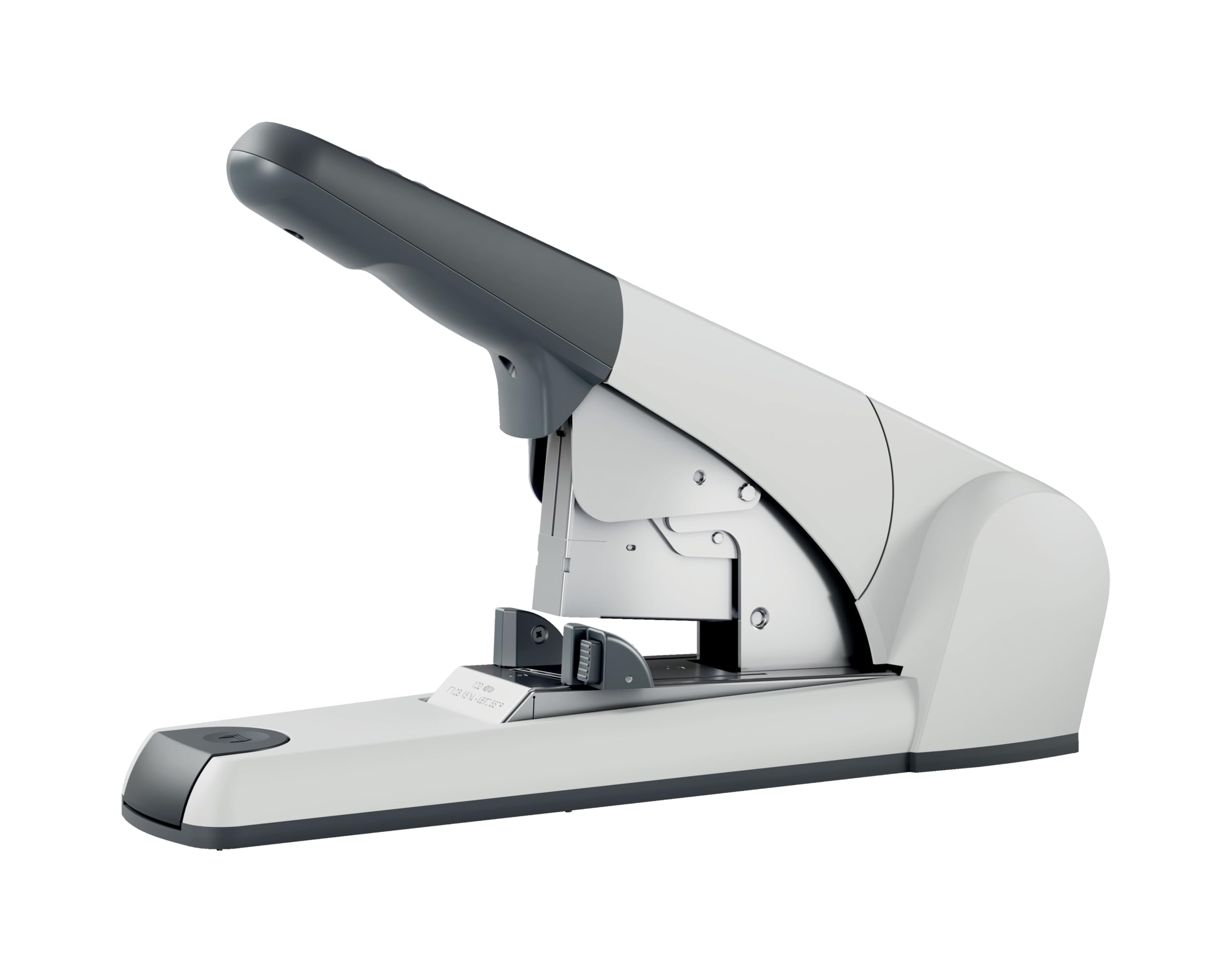 Leitz Heavy Duty Stapler, 120 Sheet Capacity, Ergonomic Metal Body, Includes Staples, Flat Clinch, 55530084 - Silver