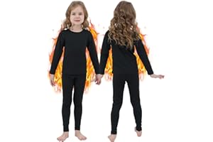 PISIQI Girls Thermal Underwear Set Ultra Soft Long Underwear for Kids Fleece Lined Winter Warm Base Layer Kids Long Johns Set