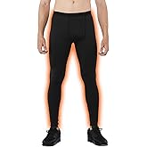 Astraia Avant Men’s Thermal Compression Pants – Fleece-Lined Slim Fit Leggings, Quick-Dry, Odor Control | Japanese Brand
