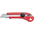 NT Cutter Heavy-Duty ABS Anti-Slip Contoured Grip Screw-Lock Utility Knife (L-550P) 18mm Heavy-Duty