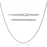 DSS 925 Sterling Silver Necklace for Women, Spiga Wheat Chain 2mm, Lobster Claw Clasps, Sterling Silver Chain, Italian Jewelry for Women, 16in - 30in