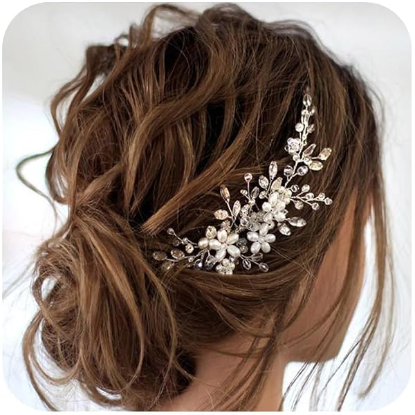 Kercisbeauty Teardrop Crystal Brooch Pin – Champagne Bridal Wedding Tiara Accessory For Women