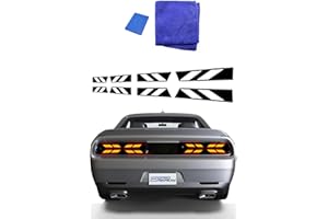 GRIDREADY Tail Light Decal fits 2015-2023 Dodge Challenger Accessories. Sticker kit for 2015, 2016, 2017, 2018, 2019, 2020, 2021, 2022, 2023 Dodge Challenger Tail Light Including sxt, rt, SRT, scat Pack etc.