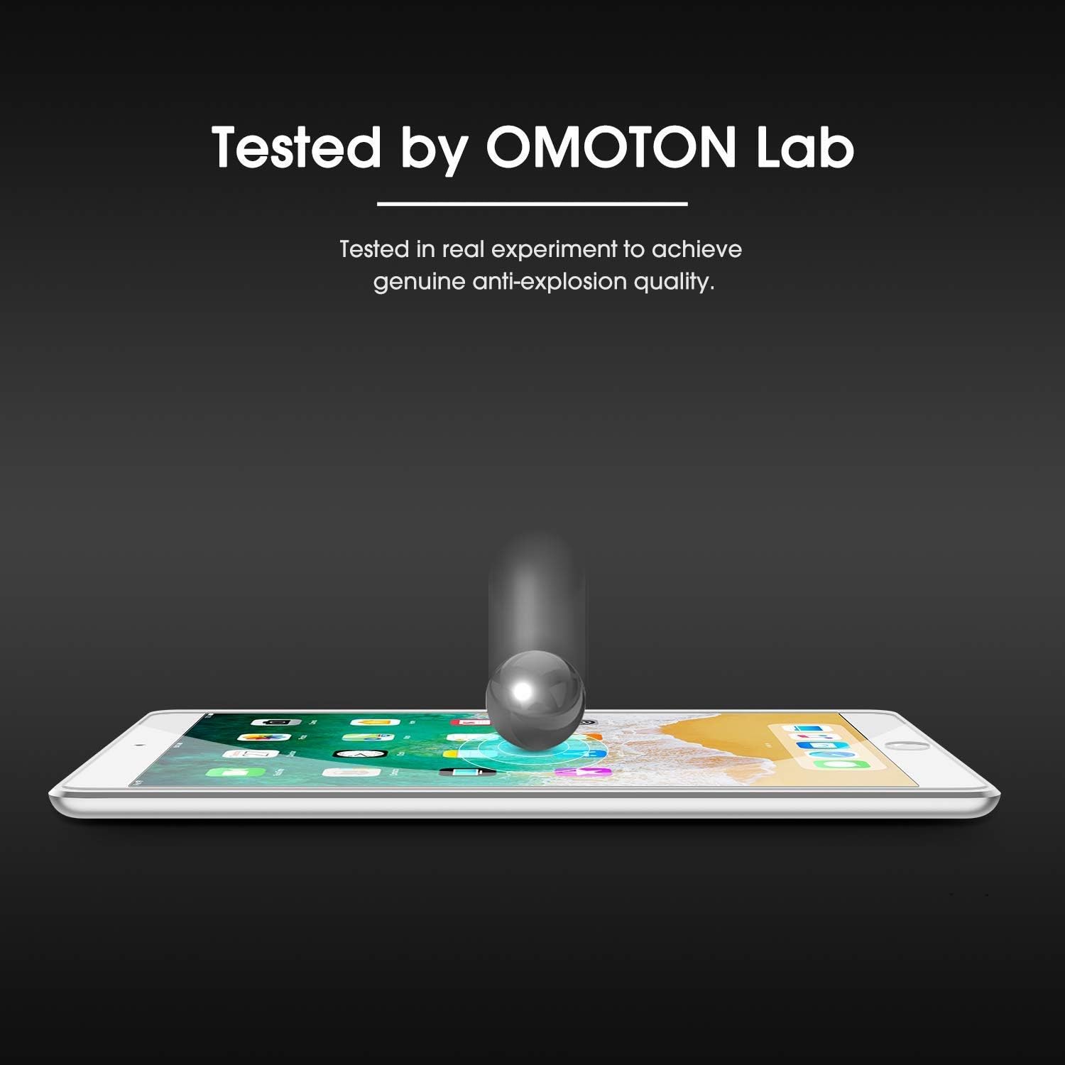 [3 Pack] iPad 9.7 6th Generation Screen Protector, OMOTON Tempered Glass Screen Protector for Apple iPad 9.7" (2018 & 2017) / iPad Pro 9.7 Inch / iPad Air 2 / iPad Air 9.7 Inch: Computers & Accessories