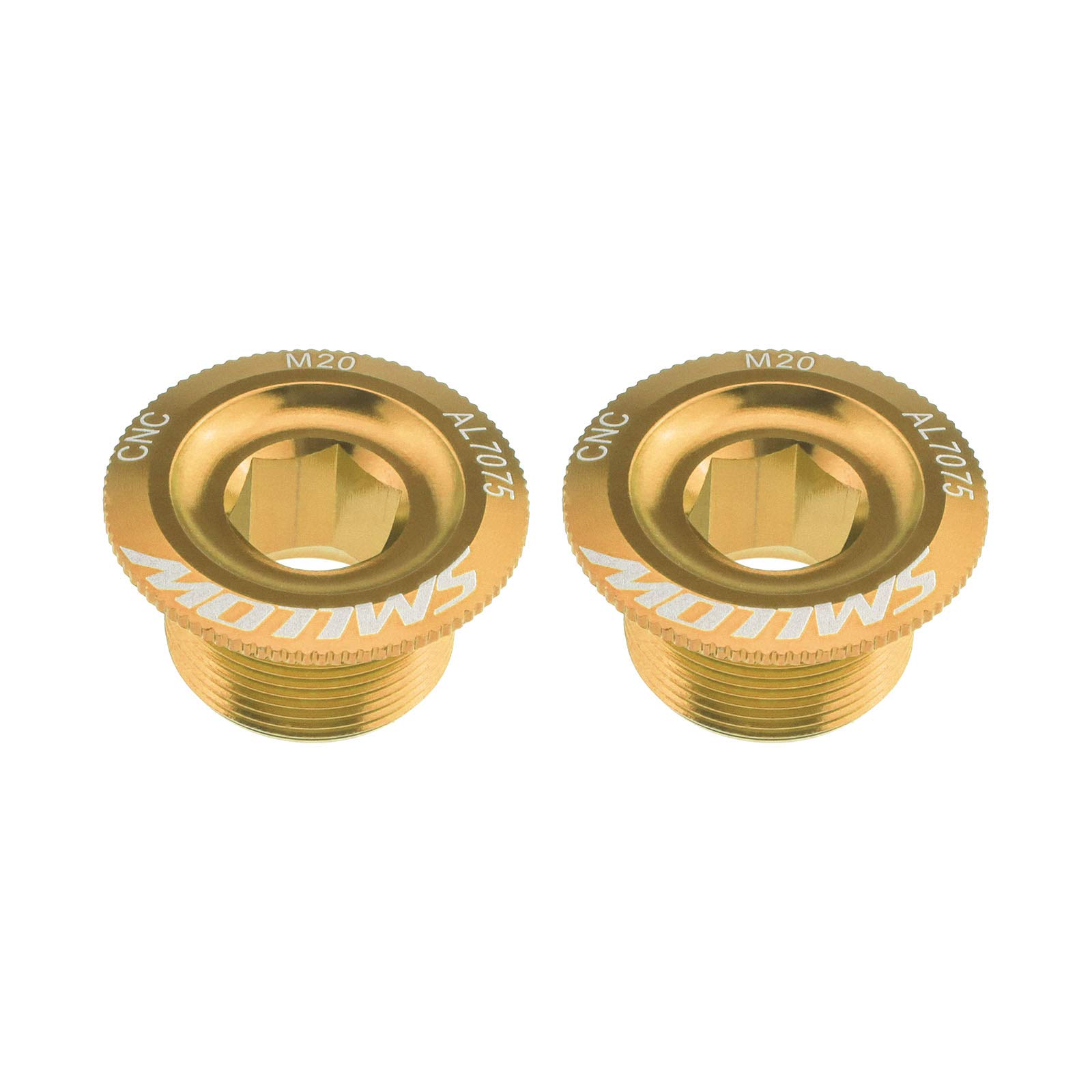 Create idea 2Pcs Gold Mountain Bike Bottom Bracket Cap Crankset Crank Arm Fixing Screws CNC Aluminum Alloy Compatible with Shimano HollowTech II Deore XT SLX Saint & Zee (Mtb)