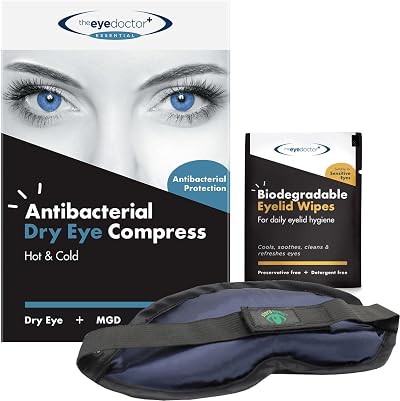 The Eye Doctor Heated Eye Mask + 20 Wipes Bundle for Dry Eye Care