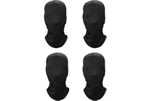 JHYWELL 4 Pack Full Face Mask Hood Cover, Halloween Cosplay Faceless Skin Masks, BW 2nd Skin Masks Costume Cloth