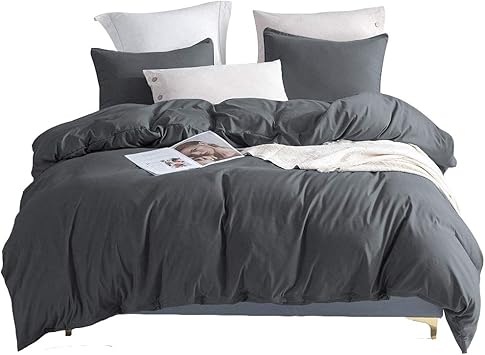 Amazon Amazonブランド Umi ウミ 掛け布団カバー ダブル ダークグレー 布団カバー 掛けふとんカバー 単品 洗える オールシーズン 190 210cm 全開ファスナー 速乾 抗菌防臭 肌触り良い おしゃれ 柔らかい かわいい 掛けふとんカバー オンライン通販