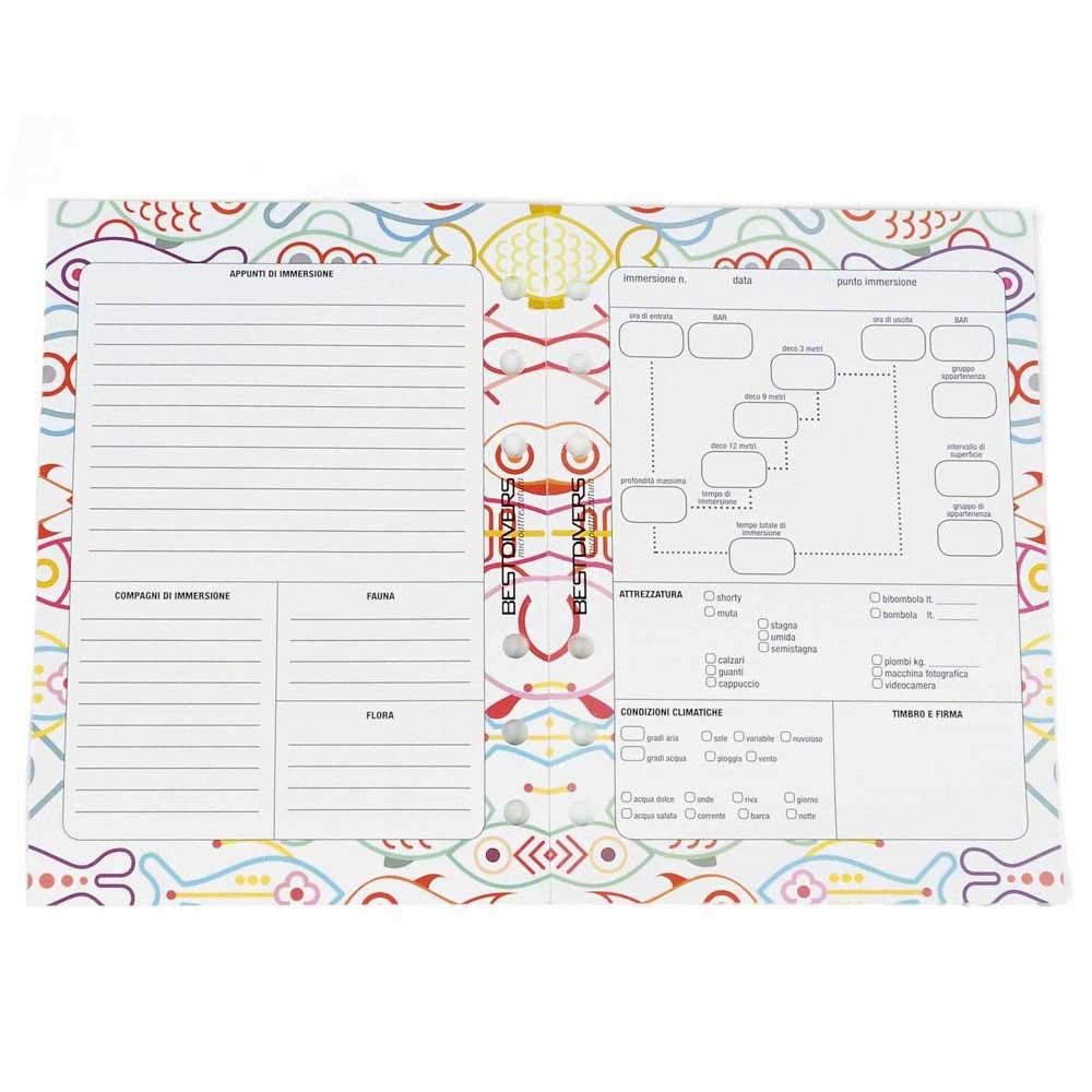 Best Divers Dive Log Pages Mini Italiano One Size