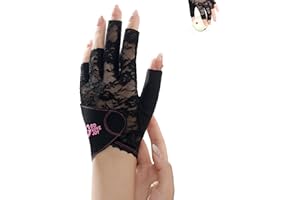 Billiards Glove, Billiard Glove Left Hand for Women - Breathable Lace Pool with Silicone Grip, Adjustable Wrist for Enhanced 