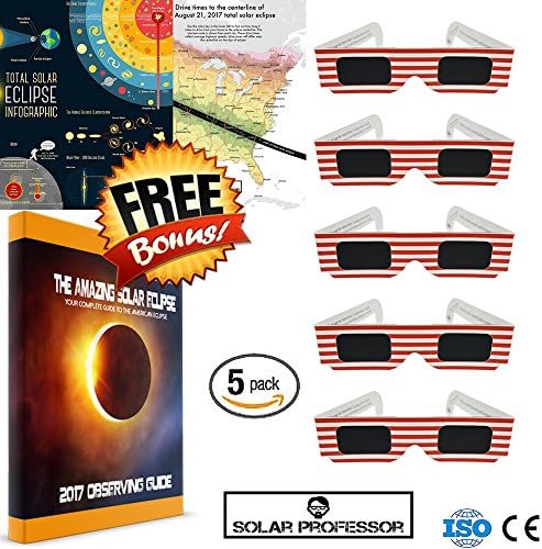 Ownest Solar Eclipse Glasses 2017 Galaxy Edition (5 Pack) CE and ISO Standard Viewing Protect Eyes From Watching Solar Eclipse