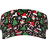 Christmas Santa Visor Cap Sun Hat for Women Men for Sport Tennis Golf Running Hiking Empty Top Baseball Cap