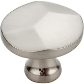 Ravinte Brushed Nickel Round Cabinet Hardware Knobs,Zinc Knobs,5 Pack | Solid Zinc Alloy, Single Hole, Drawer Pulls, Smooth Touch, Screws Included, Dresser Knobs, for Kitchen,Bathroom Furniture