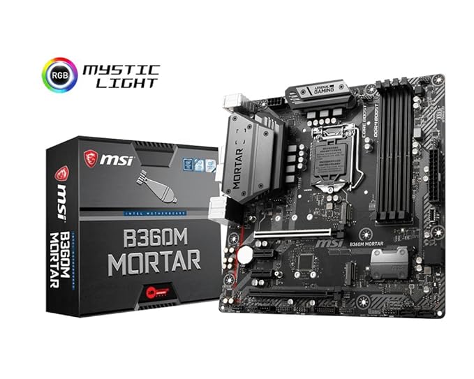 MSI B360 GAMING PLUS Motherboard ATX, LGA1151, DDR4, LAN, USB 3.1 Gen2