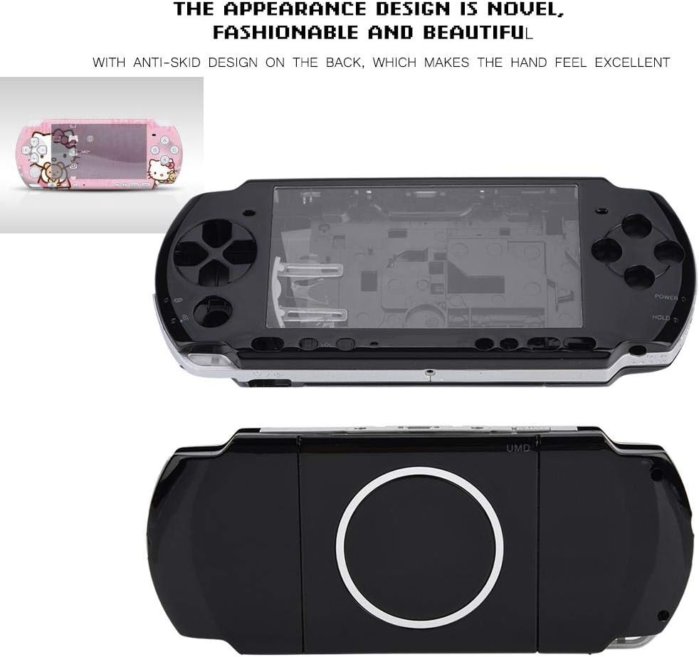 Full Housing Case for PSP 3000, Replacement Game Console Shell Cover Repair Parts for PSP 3000(Black): Electronics