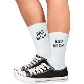FUCK OFF Swear Word Curse Stockings Novelty Crew Socks Funny Tube Gifts | with Funny Funky Sayings Gag Gifts for Men and Women