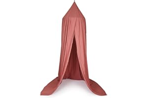 CHILDLIKE BEHAVIOR Bed Canopy Curtains for Girls - Bed Tent Bedroom Decor - Pink and White Princess Canopy Bed Curtains - Bedroom Net Canopy for Kids Bed, Playing Tent, Room Decoration, Princess Castle