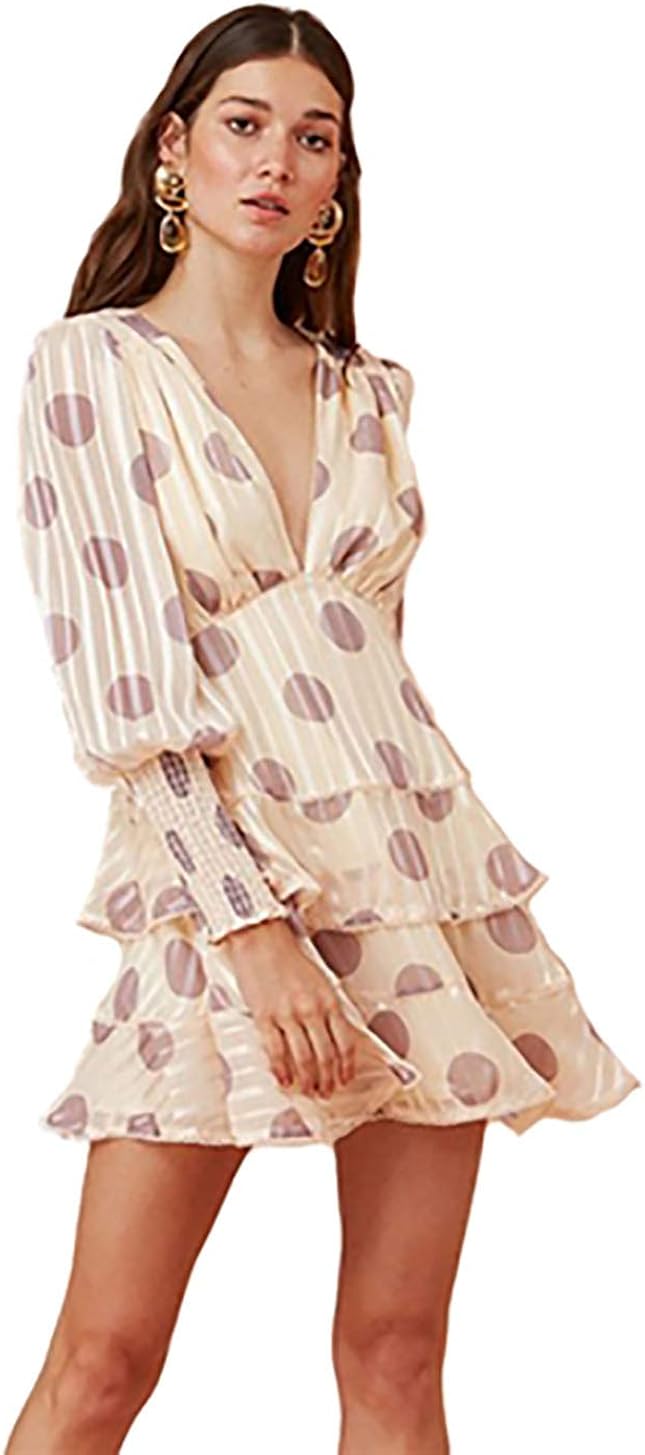 long sleeve fit and flare mini dress