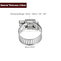 uxcell Worm Gear Hose Clamp, 24pcs