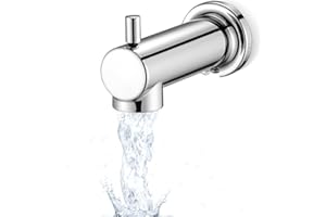 YASINU Slip on Tub Spout with Diverter Universal Tub Diverter Spout for 1/2" Copper Water Pipe, Chrome