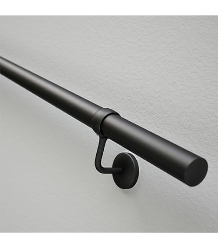 Staircase Handrails For Indoor Stairs 21.6"-39" Grab Rails For Disabled Elderly, U-type Metal Interior Hand Railing For Stairs Floor Step Mount- 1Pc Decking Railings ( Color : White , Size : 90cm(35.4 - View #13