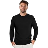 Merino Protect 100% Merino Wool Sweater Men Crewneck Pullover | Australian Yarn, Soft Comfortable, Fine Knit, Lightweight Warmth, Easy Layering, Office, Travel, Hand Wash