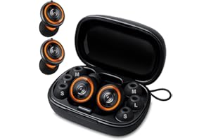 SENVOK Ear Plugs for Sleeping Noise Cancelling with 50dB NRR - 3 Adjustable Noise Reduction Levels - Soft Reusable Silicone Hearing Protection Earplugs for Sleep, Work, Travel - 8 Ear Tips in S/M/L (Black)