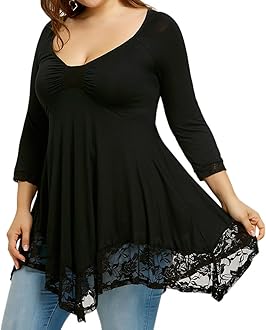 Plus size sexy black shirt Clearance