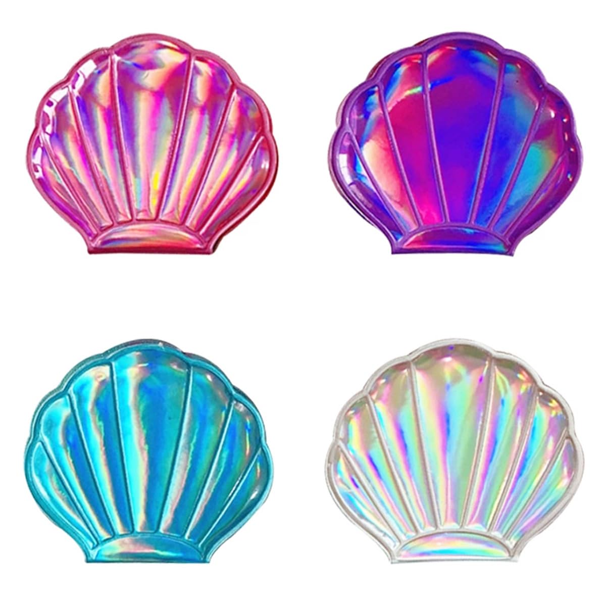 Photo 1 of DOYIFUN 4 Colors Shell Mirror Double-Sided Magnification Makeup Mirror, Girls Compact Mirror Mini Portable Foldable Handheld Mirror for Handbag