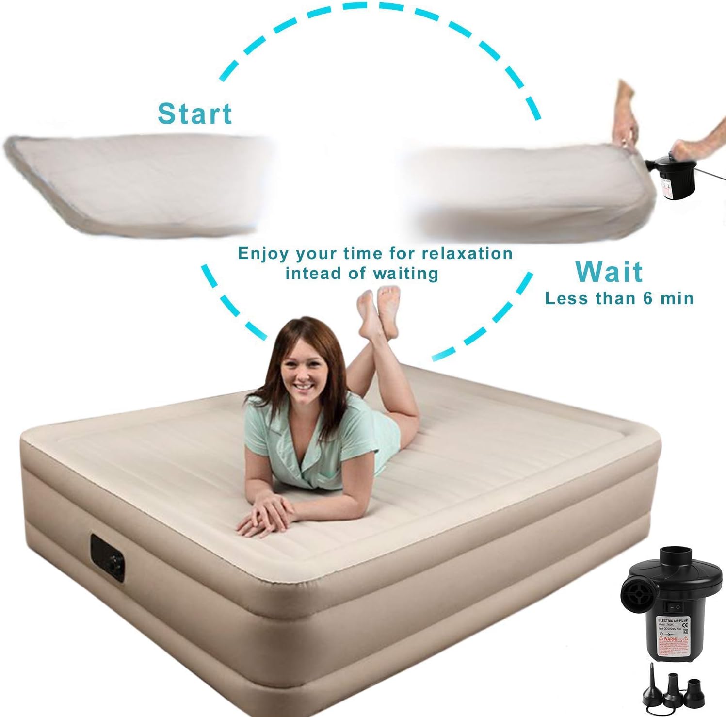 Gaoni Electric Pump for Inflatables Paddling Pool Pump, Airbed Pump