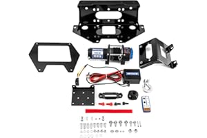 WeiSen 4500lb 12V Electric Winch Kit w/Winch Mount and Rocker Switch Compatible with Polaris RZR PRO XP 4 2020-2024, with Syn