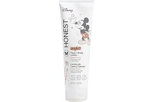 The Honest Company Moisturizing Face and Body Lotion Fast Absorbing Dermatologist Tested Hypoallergenic Disney’s Mickey Mouse Comfort Sweet Cream 8.5 fl oz
