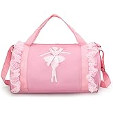 SEHXIM Cute Ballet Dance Backpack Tutu Dress Dance Bag Dance Bag Waterproof Small Duffle Bag Ballet Bags Gym Bag. (Pink)