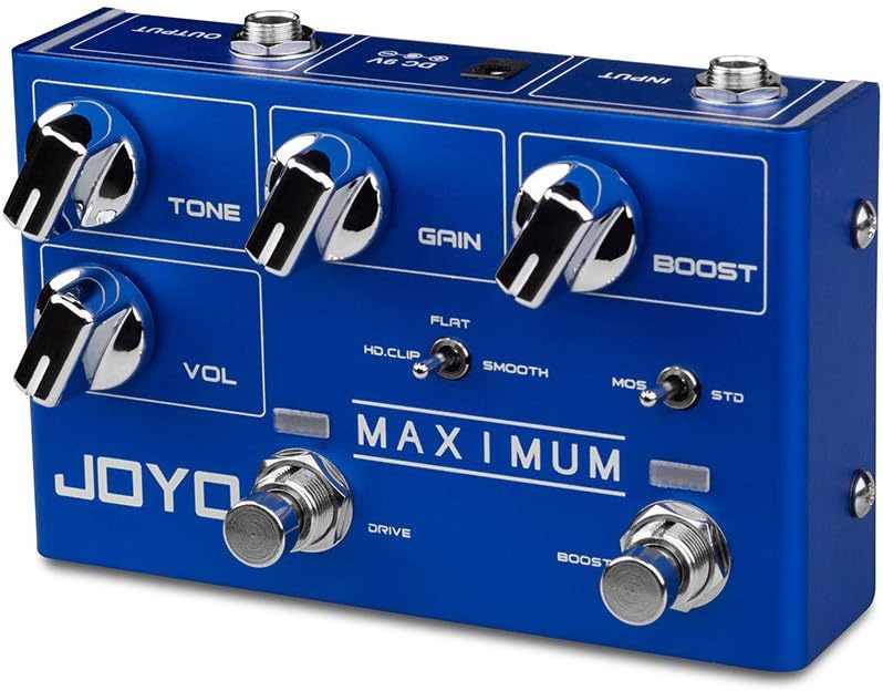 JOYO R-05 Maximum Overdrive Pedal Effect with Drive & Boost Dual Channel Guitar Pedal for Electric Guitar Effect True Bypass