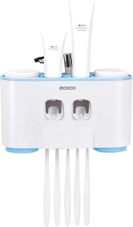 Amazon Meiyijia 歯ブラシスタンド 壁掛け式自動歯磨き粉ディスペンサー 一台多役 歯ブラシホルダー 家族用5本 グレー 歯ブラシスタンド ホーム キッチン オンライン通販