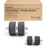 Feed Roller Kit Compatible with Canon DR-C125, DR-C225, DR-C255, DR-C225II, DR-C225W Scanners &ndash; Pick Roller + Brake Roller Replacement Set