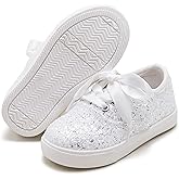 Felix & Flora Toddler/Little Kid Girls Running Shoes Sports Sneakers Princess Casual Glitter Shoes.