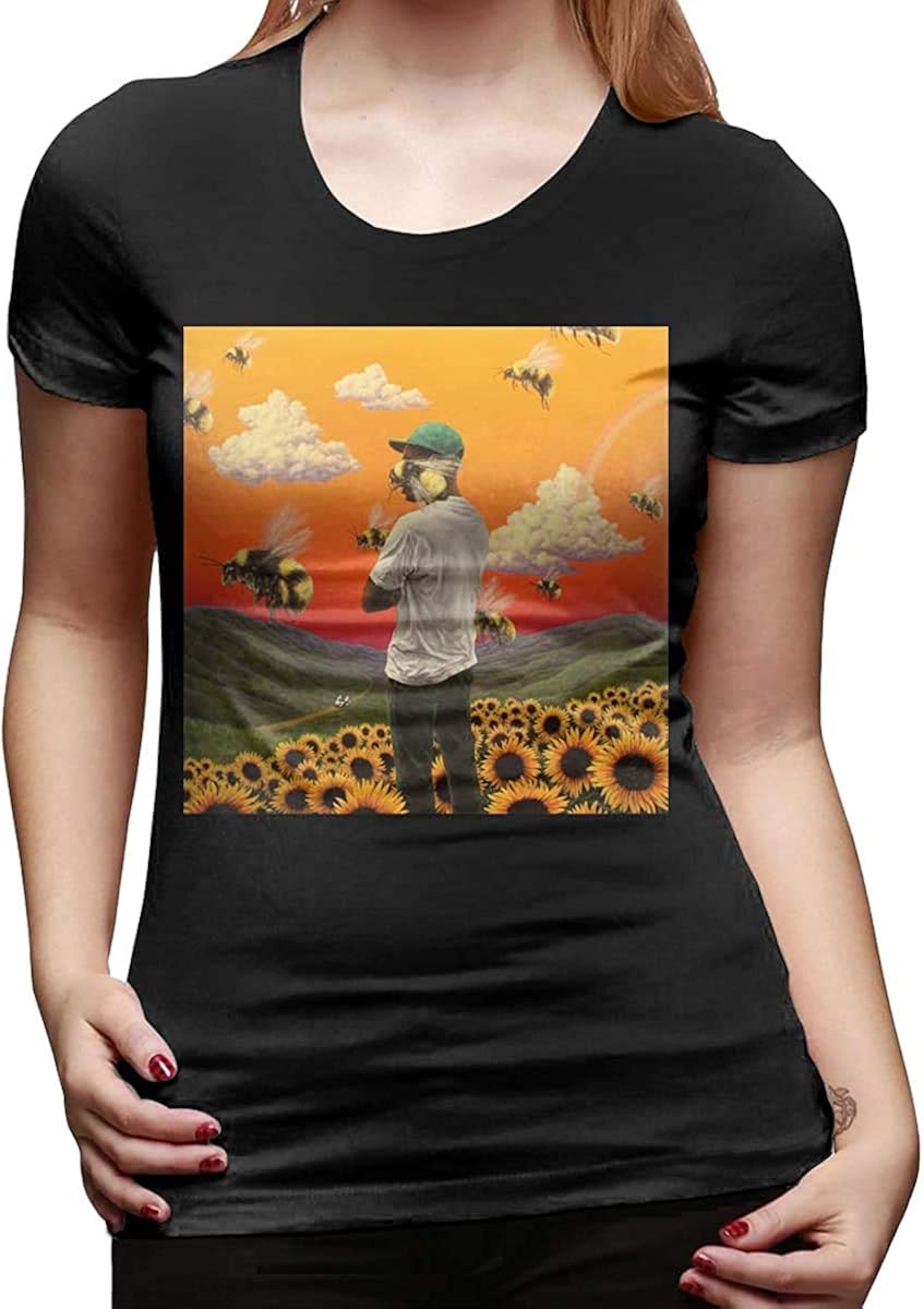 Tyler, The Creator Flower Boy Shirt Summer Vintage Cute Cotton Tee Shirts for Womens Tops Black 