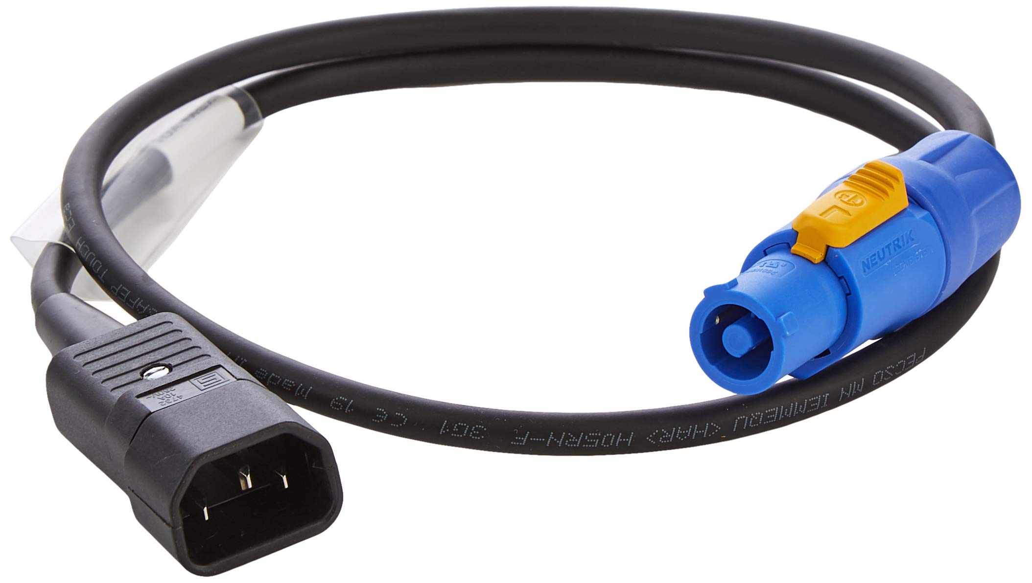 Premium IEC Kettle Lead C14 to Neutrik Powercon Long Flexible Mains Power Cable (75 cm)