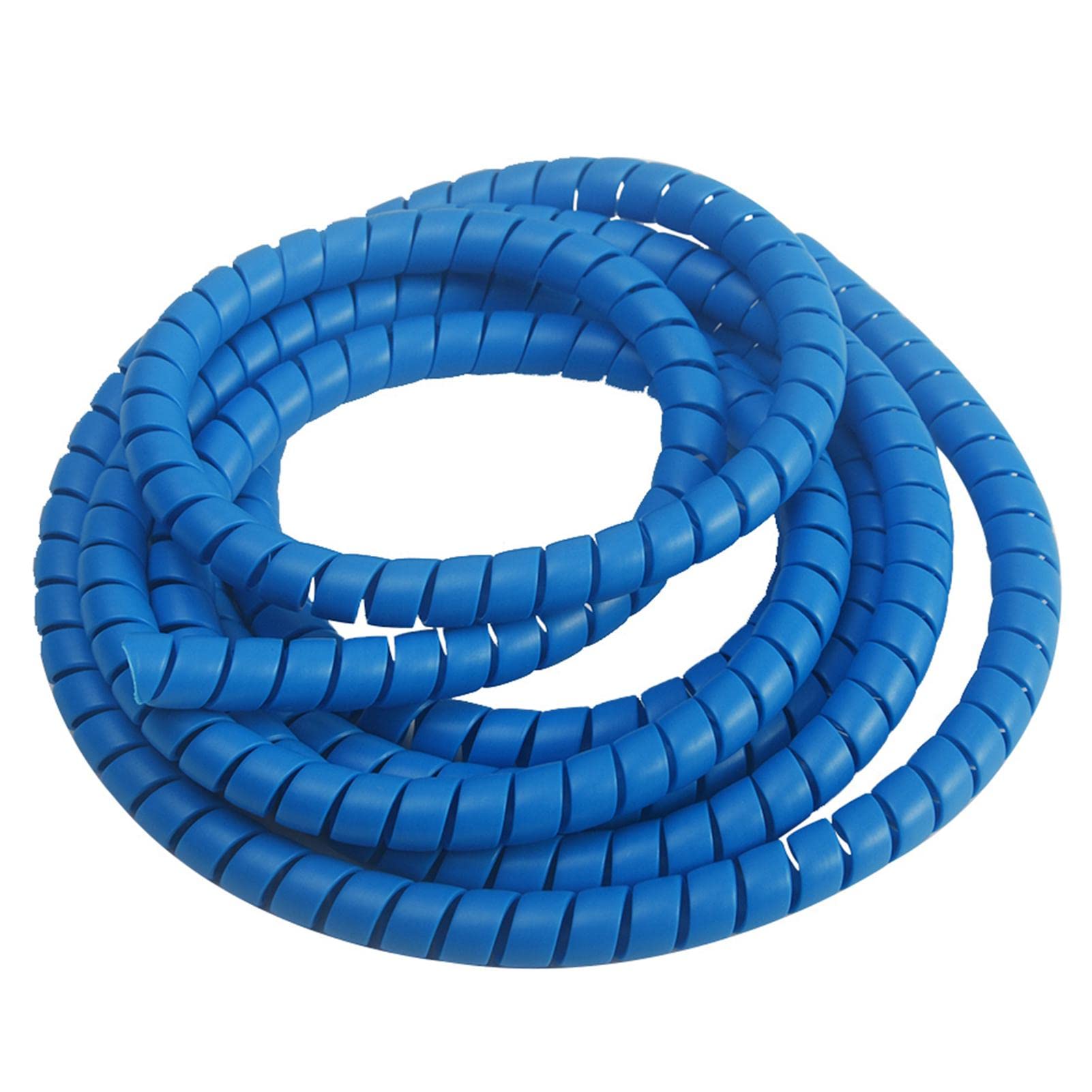 Faderr 8mm 2m Line Organizer Pipe Protection Spiral Wrap Winding Cable Cover Tube Wire Protector Cable Management (Blue)