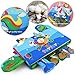 teytoy Animal Soft Activity Baby Book Early Education Toys Activity Crinkle Cloth Book for Toddler, Infants and Kids Perfect for Baby Shower