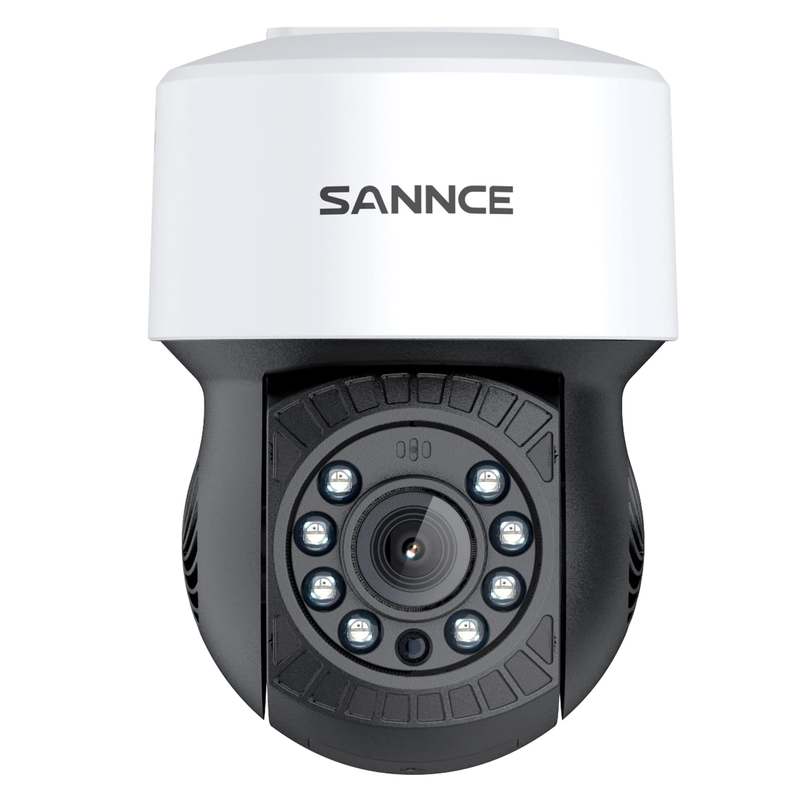SANNCE PT Digital Zoom Camera 1080P, Pan 350° Tilt 90° Outdoor Security Camera 2MP, 30 M Night Vision for Analog CCTV Surveillance System, Remote Access, IP65 Waterproof, Power Adapter Not Included