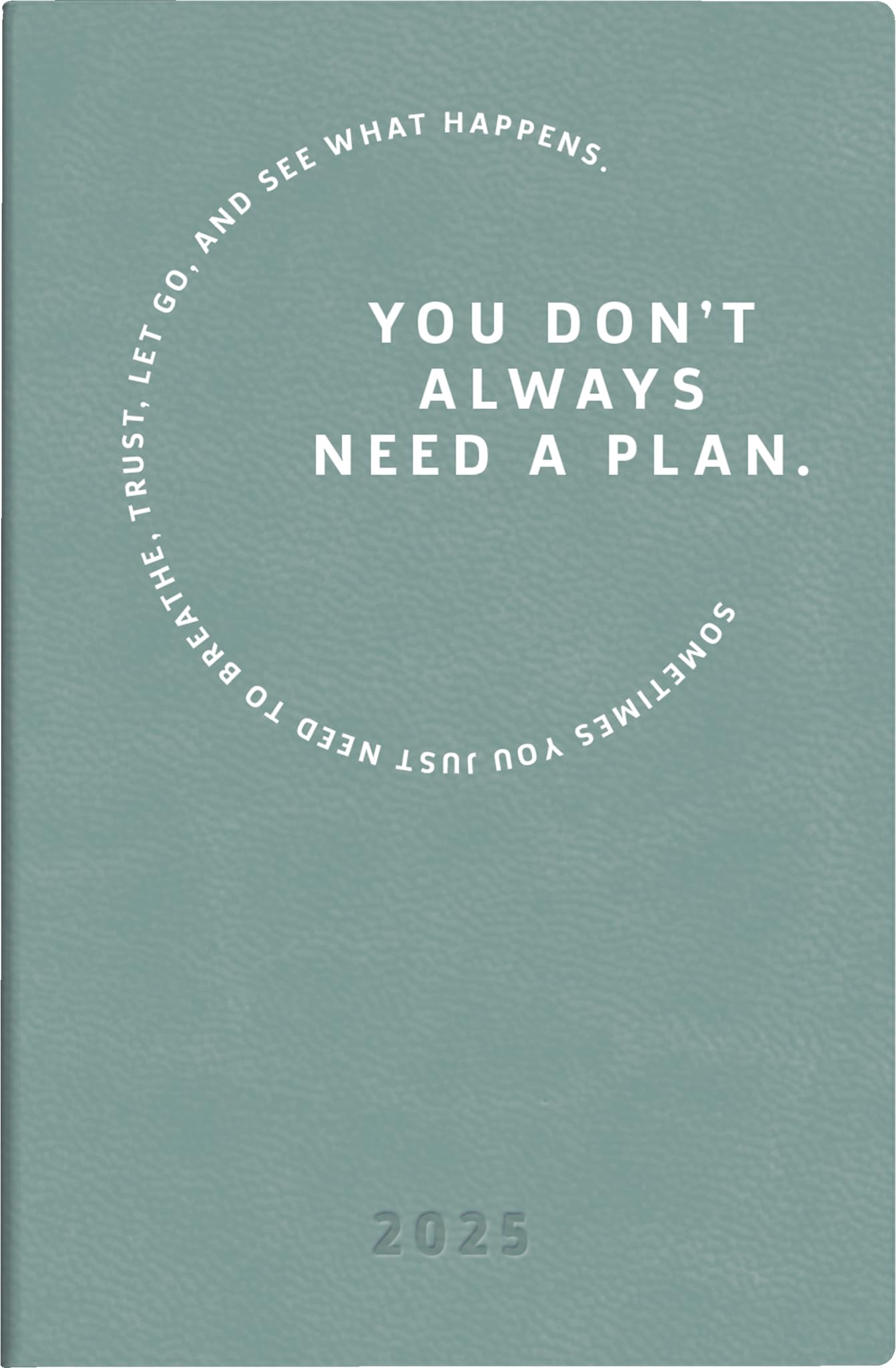 rido/idé "Motivation" Pocket Calendar Model Partner/Industry I (2025) 2 Pages = 1 Week, A7, 224 Pages, Faux Leather Cover Trend, Flexible, Anthracite