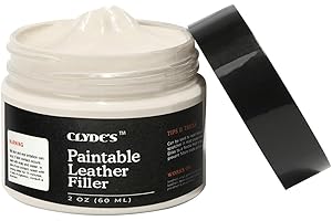 CLYDES LEATHER COMPANY Clyde's Leather Paintable Filler | Leather Filler Repair for Holes, Tears, Cracks, Scratches and Burns | Flexible & Sandable Finish