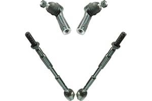 TRQ Front Inner and Outer Tie Rod Set 4 Piece Compatible with 2006-2014 Honda Ridgeline