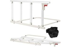 BQKOZFIN Folding Bed Rails for Elderly Adults Safety with Sponge Padding, Safety Assisting Rail Bar for Seniors, Bed Guards f