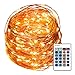 REMZES Starry String Lights: 33 Foot Copper Wire Strand with 100 LED Lights, Remote, AC Adapter, plus LED Tea Candle and LED Balloon Light.100%.