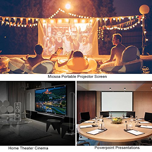6 Micsoa+Portable+Projector+Screen+Inch